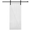 Ceiling mounted barn door track